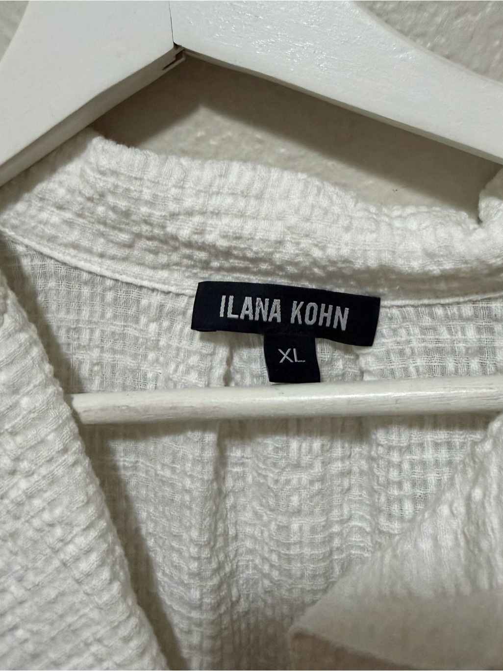 Ilana Kohn Hugo Dress Xl White Cotton Gauze Oversized Shirt Dress — image 3 of 4